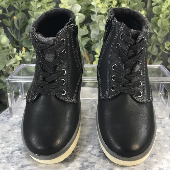 There Abouts Lil Conner Black Casual Hiker Boots with Combo Laces Boys 8M🖤NWT🖤 - Picture 2 of 12